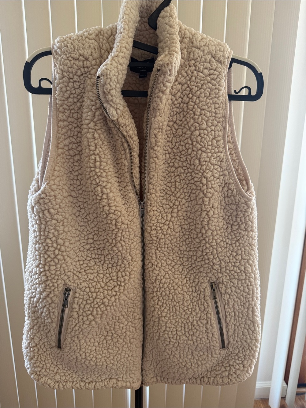 Love Tree Cream Sherpa Zip Vest